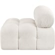 Meridian Furniture Ames Cream Boucle Fabric Armless