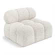 Meridian Furniture Ames Cream Boucle Fabric Armless