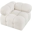 Meridian Furniture Ames Cream Boucle Fabric Corner