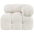 Meridian Furniture Ames Cream Boucle Fabric Corner