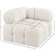 Meridian Furniture Ames Cream Boucle Fabric Corner