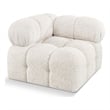 Meridian Furniture Ames Cream Boucle Fabric Corner