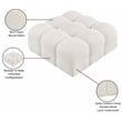 Meridian Furniture Ames Cream Boucle Fabric Ottoman