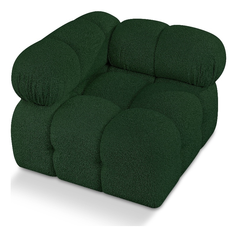 Meridian Furniture Ames Green Boucle Fabric Corner