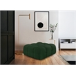 Meridian Furniture Ames Green Boucle Fabric Ottoman