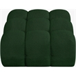 Meridian Furniture Ames Green Boucle Fabric Ottoman