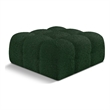 Meridian Furniture Ames Green Boucle Fabric Ottoman