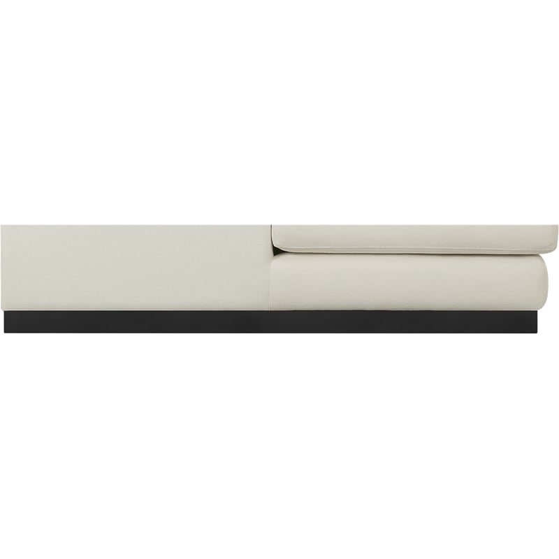 Meridian Furniture Johanna Cream Linen Textured Fabric 3pc. Sectional