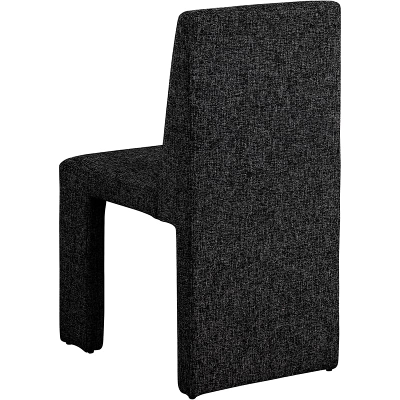 Meridian Furniture Benson Black Linen Textured Fabric Dining Chair (Set of 2)