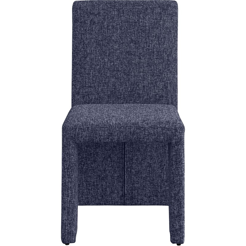 Meridian Furniture Benson Blue Linen Textured Fabric Dining Chair (Set of 2)