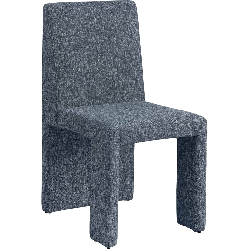 Meridian Furniture Benson Blue Linen Textured Fabric Dining Chair (Set of 2)