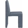 Meridian Furniture Benson Blue Linen Textured Fabric Dining Chair (Set of 2)