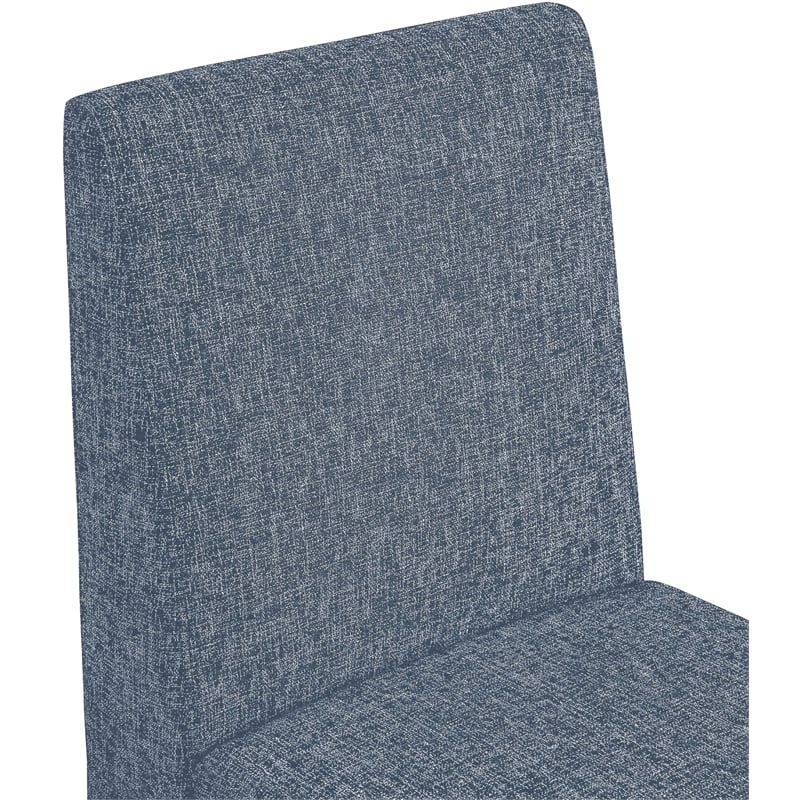 Meridian Furniture Benson Blue Linen Textured Fabric Dining Chair (Set of 2)
