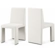 Meridian Furniture Benson Cream Linen Textured Fabric Dining Chair (Set of 2)