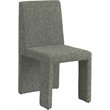 Meridian Furniture Benson Green Linen Textured Fabric Dining Chair (Set of 2)