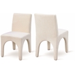 Meridian Furniture Gramercy Beige Linen Textured Fabric Dining Chair (Set of 2)