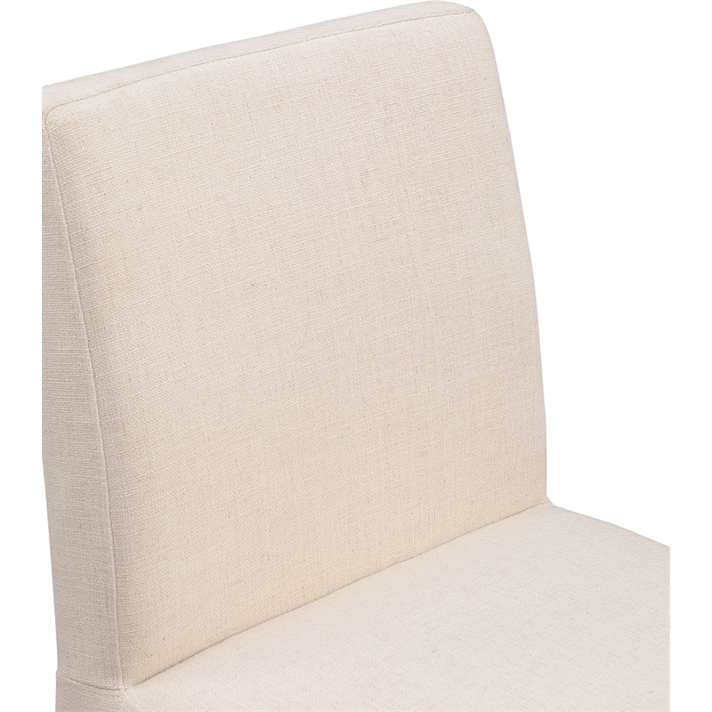 Meridian Furniture Gramercy Beige Linen Textured Fabric Dining Chair (Set of 2)