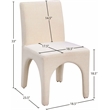Meridian Furniture Gramercy Beige Linen Textured Fabric Dining Chair (Set of 2)