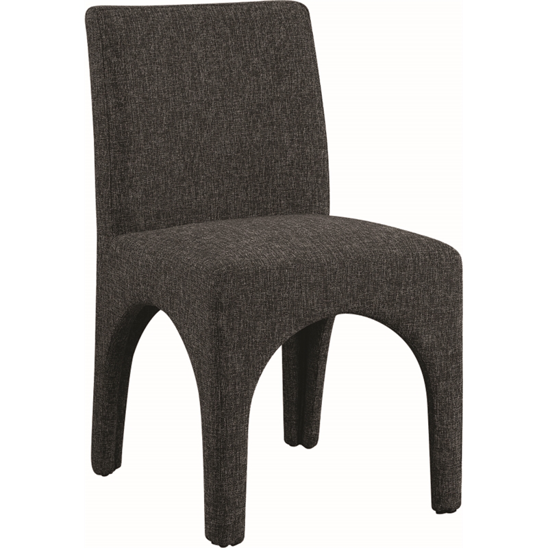 Meridian Furniture Gramercy Black Linen Textured Fabric Dining Chair (Set of 2)