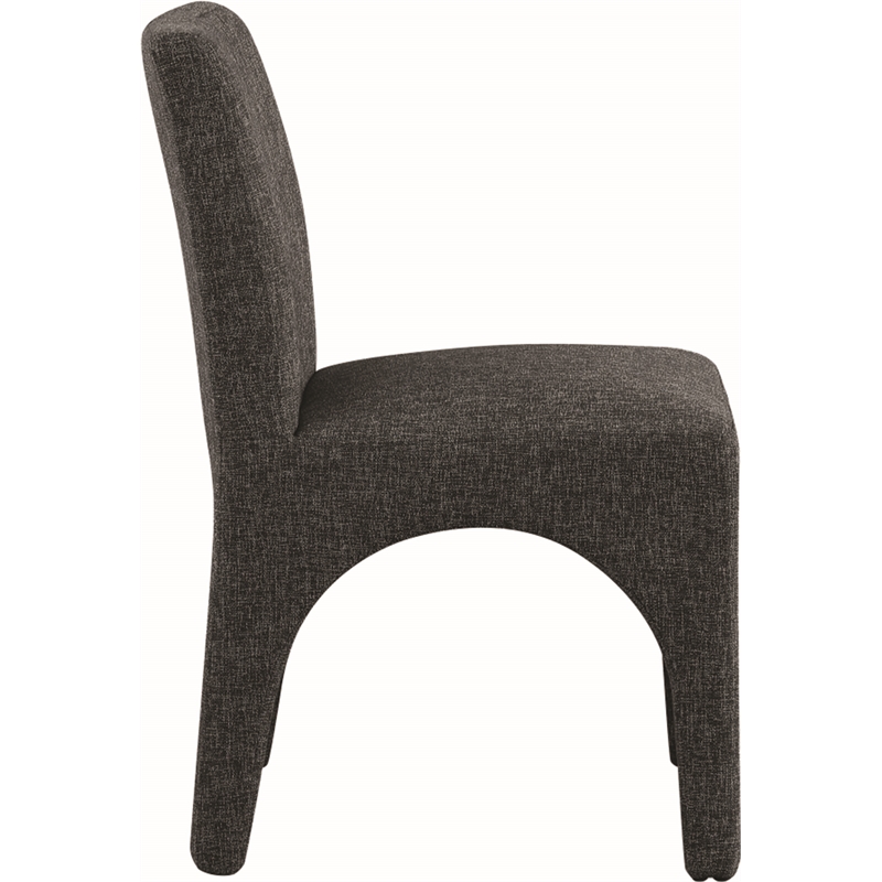 Meridian Furniture Gramercy Black Linen Textured Fabric Dining Chair (Set of 2)