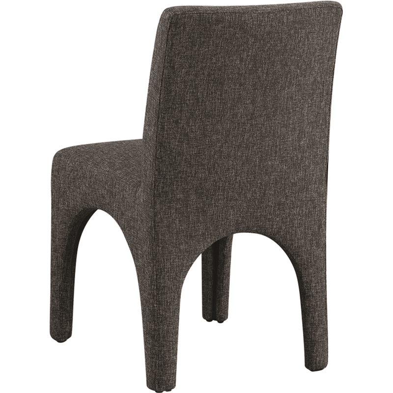 Meridian Furniture Gramercy Black Linen Textured Fabric Dining Chair (Set of 2)
