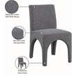 Meridian Furniture Gramercy Blue Linen Textured Fabric Dining Chair (Set of 2)
