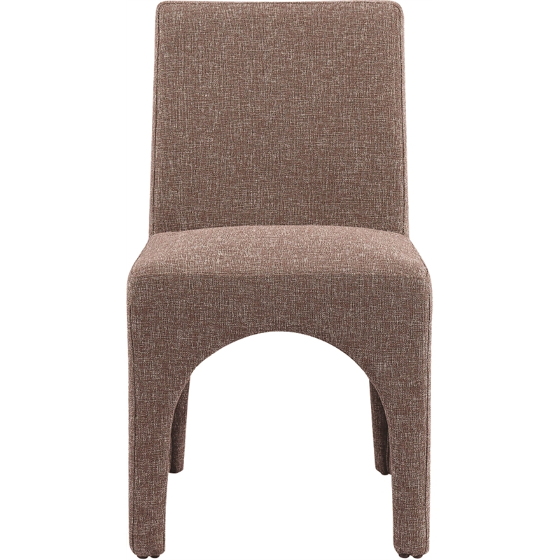 Meridian Furniture Gramercy Brown Linen Textured Fabric Dining Chair (Set of 2)