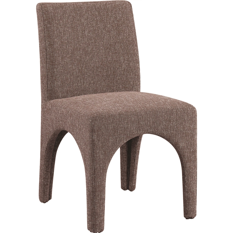 Meridian Furniture Gramercy Brown Linen Textured Fabric Dining Chair (Set of 2)