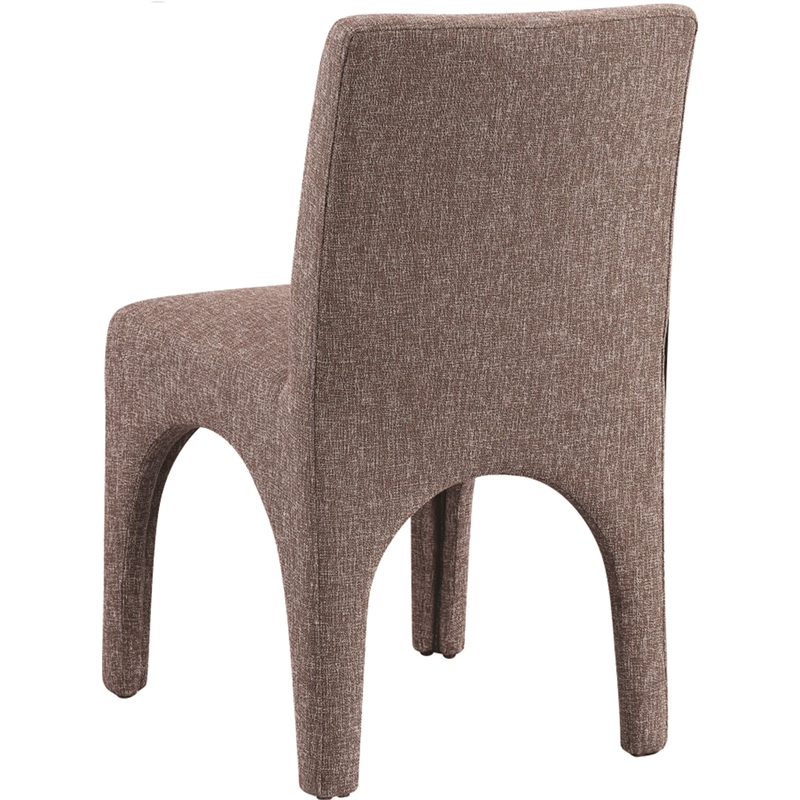 Meridian Furniture Gramercy Brown Linen Textured Fabric Dining Chair (Set of 2)