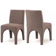 Meridian Furniture Gramercy Brown Linen Textured Fabric Dining Chair (Set of 2)