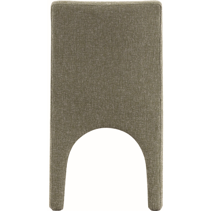 Meridian Furniture Gramercy Green Linen Textured Fabric Dining Chair (Set of 2)