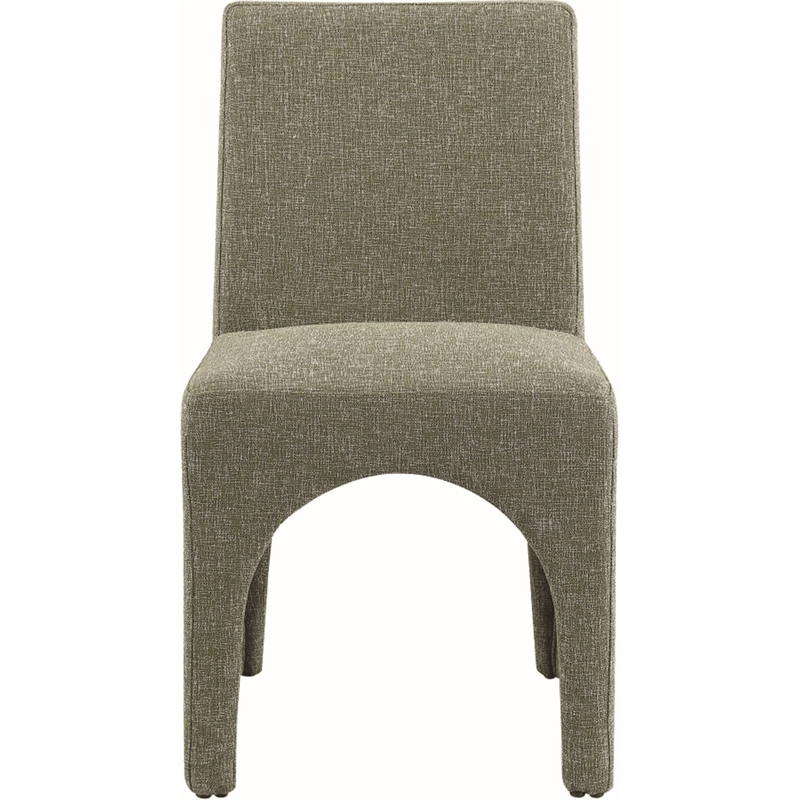 Meridian Furniture Gramercy Green Linen Textured Fabric Dining Chair (Set of 2)