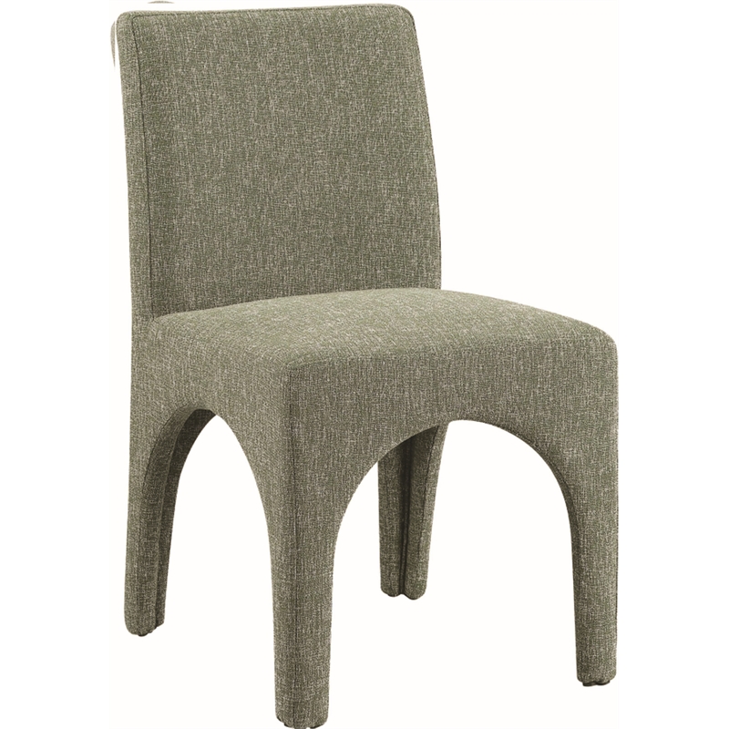 Meridian Furniture Gramercy Green Linen Textured Fabric Dining Chair (Set of 2)