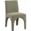 Meridian Furniture Gramercy Green Linen Textured Fabric Dining Chair (Set of 2)