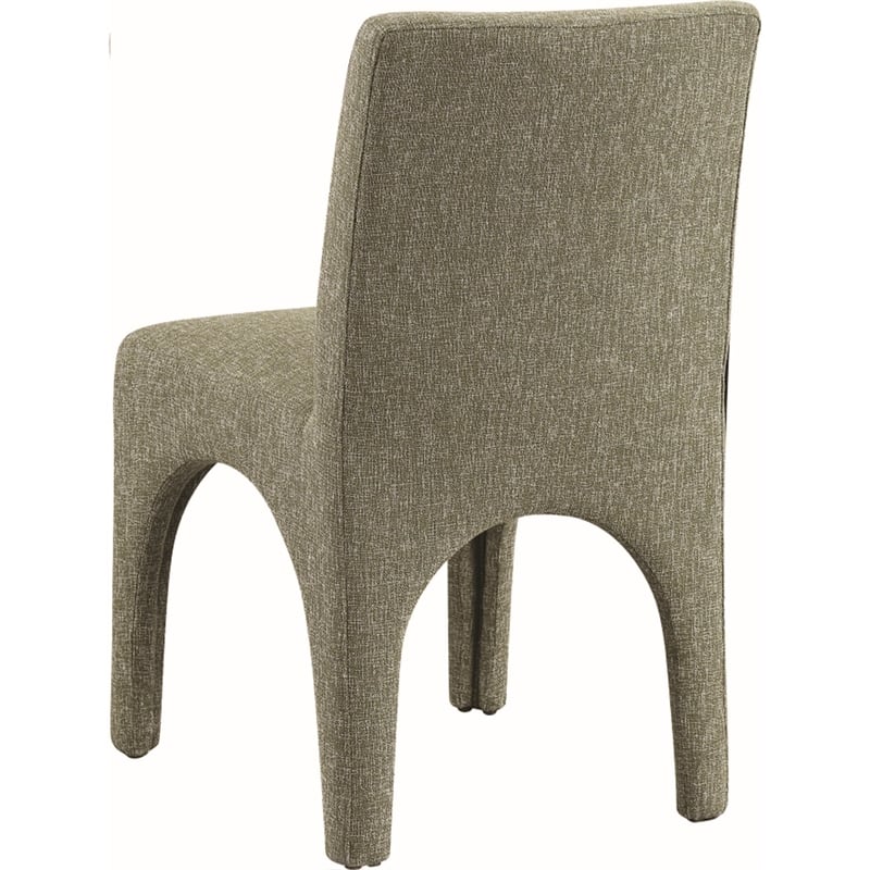 Meridian Furniture Gramercy Green Linen Textured Fabric Dining Chair (Set of 2)