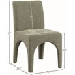 Meridian Furniture Gramercy Green Linen Textured Fabric Dining Chair (Set of 2)