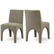 Meridian Furniture Gramercy Green Linen Textured Fabric Dining Chair (Set of 2)