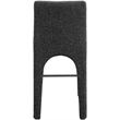 Meridian Furniture Gramercy Black Linen Textured Fabric Stool