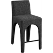 Meridian Furniture Gramercy Black Linen Textured Fabric Stool