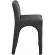 Meridian Furniture Gramercy Black Linen Textured Fabric Stool