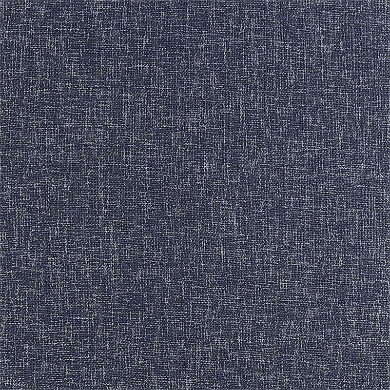 Meridian Furniture Gramercy Blue Linen Textured Fabric Stool