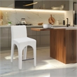 Meridian Furniture Gramercy Cream Linen Textured Fabric Stool