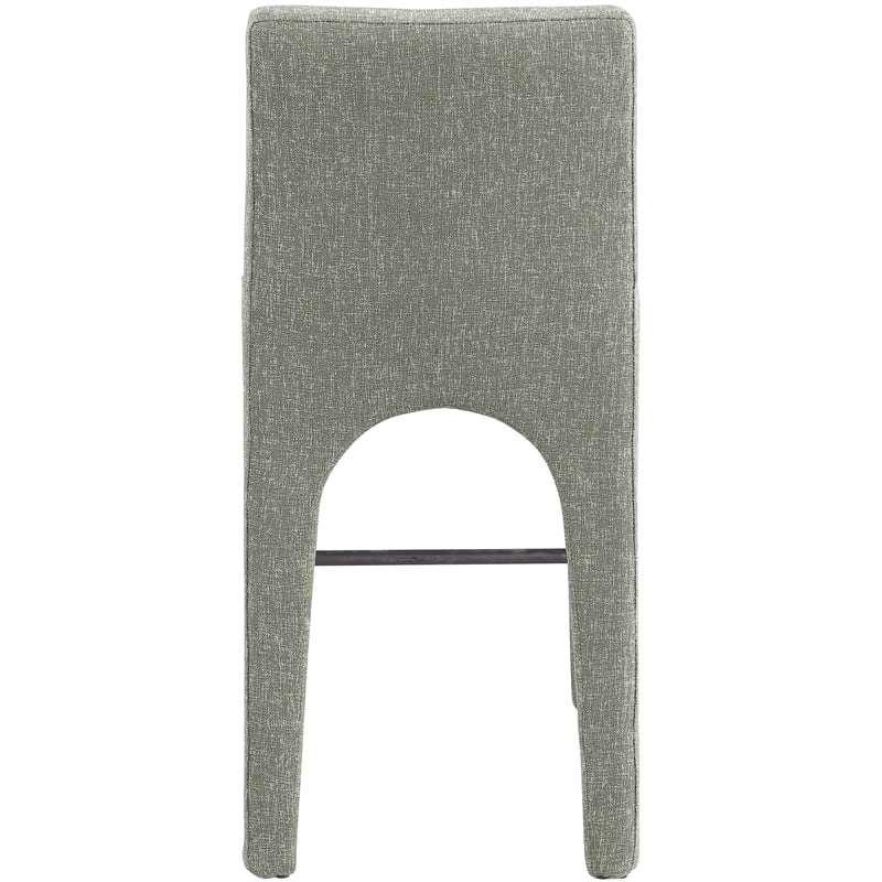 Meridian Furniture Gramercy Green Linen Textured Fabric Stool