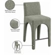 Meridian Furniture Gramercy Green Linen Textured Fabric Stool