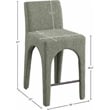Meridian Furniture Gramercy Green Linen Textured Fabric Stool