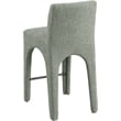 Meridian Furniture Gramercy Green Linen Textured Fabric Stool