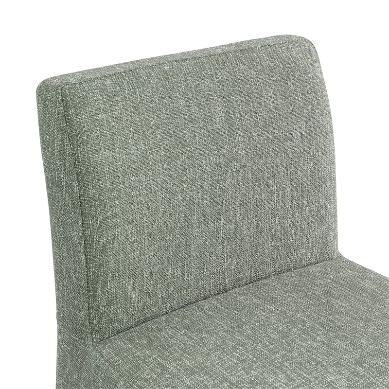 Meridian Furniture Gramercy Green Linen Textured Fabric Stool