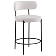 Meridian Furniture Beacon Cream Boucle Fabric Stool (Set of 2)