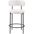 Meridian Furniture Beacon Cream Boucle Fabric Stool (Set of 2)