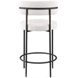 Meridian Furniture Beacon Cream Boucle Fabric Stool (Set of 2)